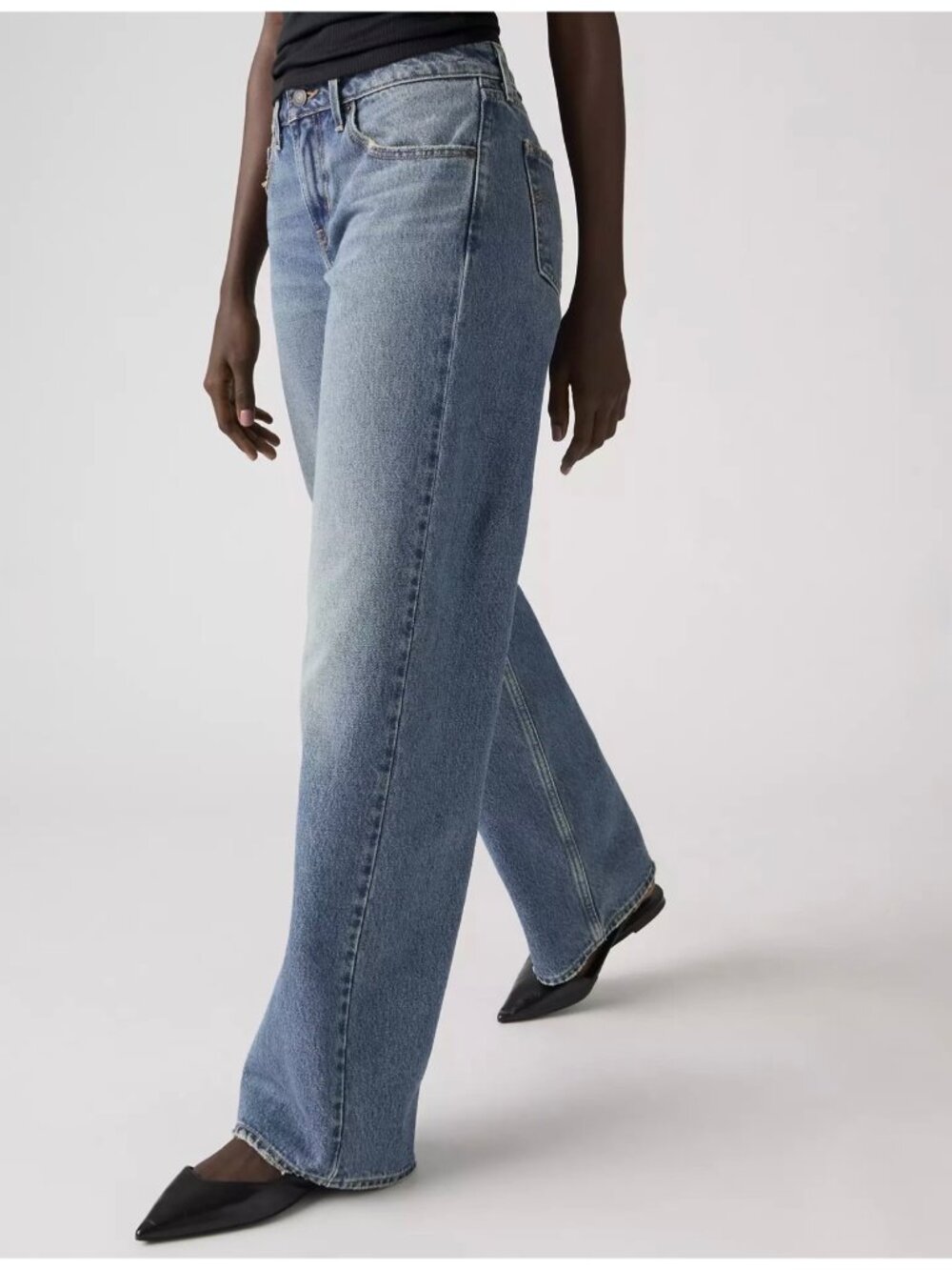 Levi’s Low Loose Wide Leg Jeans Sz 30 Medium Wash Relaxed 5 Pocket
